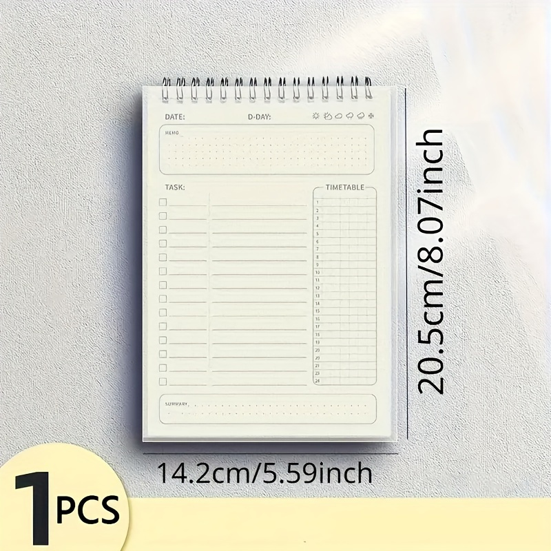 TEMU A5 Spiral Notepad With 160 Pages For Daily Planning And Task Organization - Ideal For School And Office Use