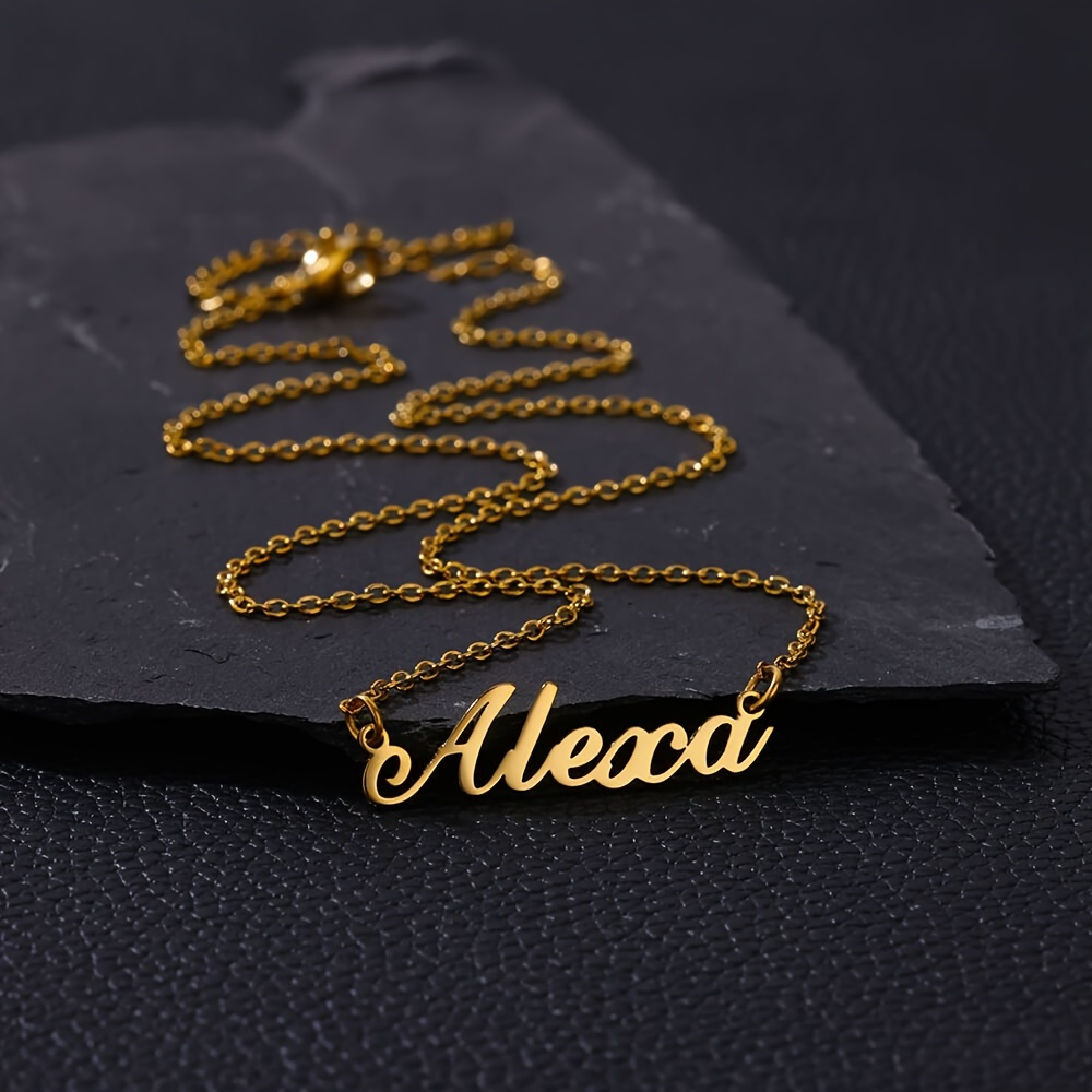 

Elegant Custom Bohemian Name Necklace - 18k Golden Plated Stainless Steel, Personalized For Women In Golden Or Silvery - Perfect Gift