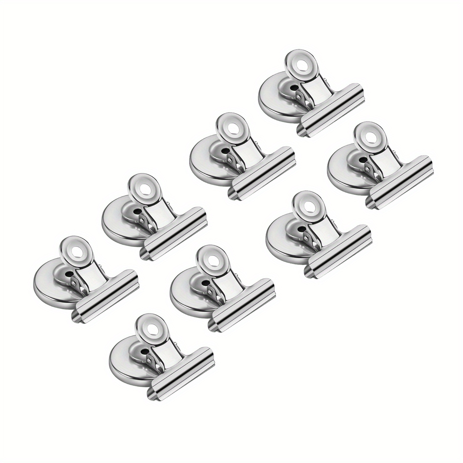 Image of 4/8pcs Heavy-duty Magnetic Fridge Clips Compatible For Whiteboard, Notes, Photos, Signs - Refrigerator Magnets, Space- Organization For Home, Office, Decor (whiteboard, Doors, Metal Surfaces)