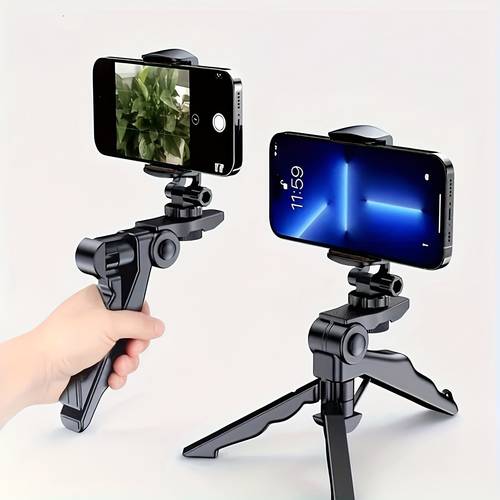 suporte de tripé anti-vibração 360° – suporte ajustável portátil para smartphone para live streaming e fotografia | para de