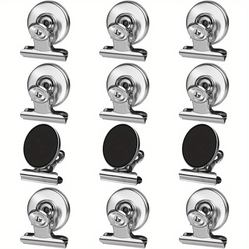 

12-pack Metal Oval Refrigerator Magnets – Heavy Duty Magnetic Clips For Whiteboard, Office, Photo Display, And Storage Cabinets