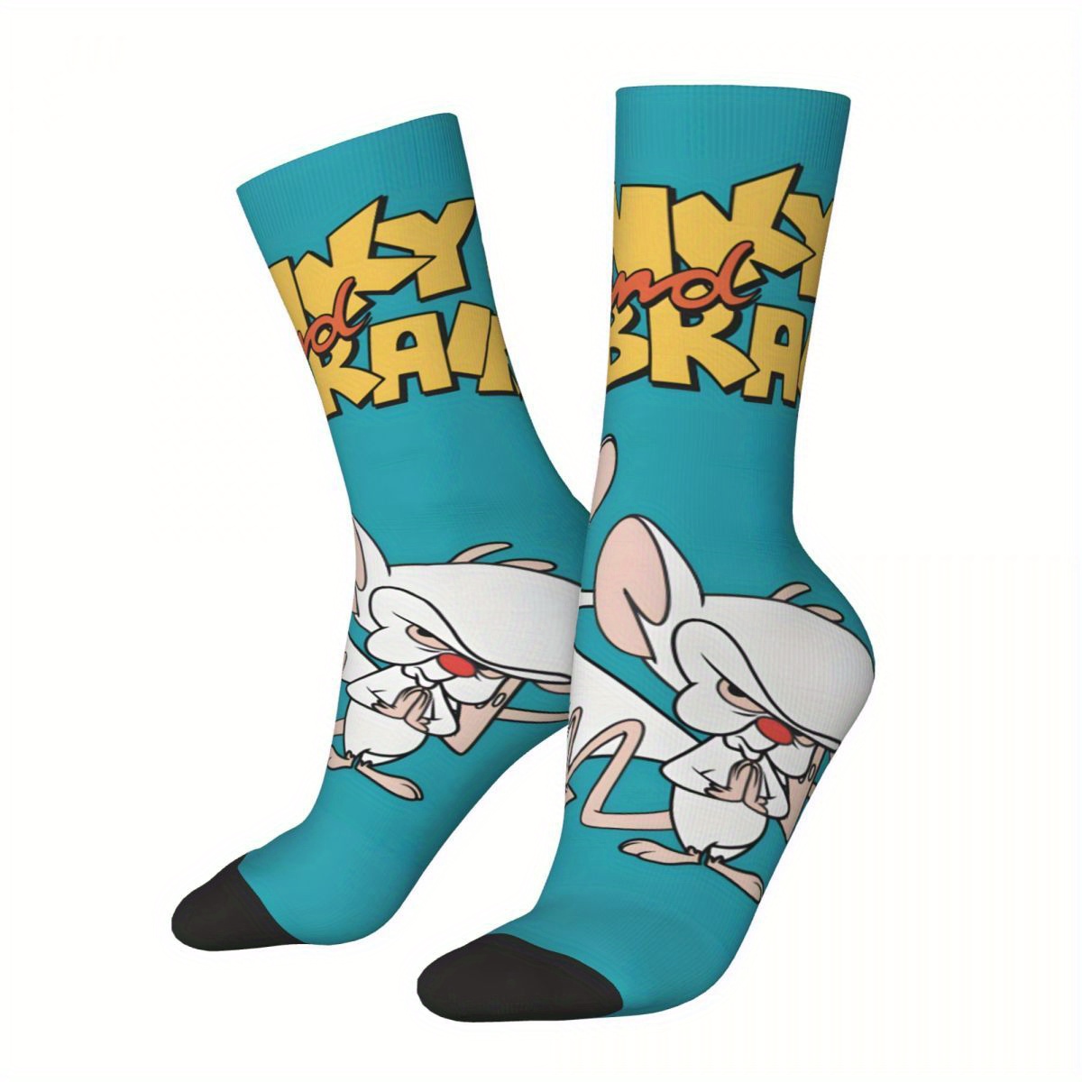 

Knit Fabric Crew Socks - Print Polyester Stretch With Elastane, Comfortable Cuff, Seamless Toe - Fits Most