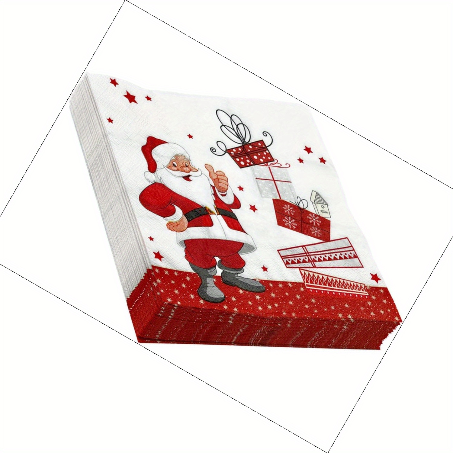 

Pcs Christmas Paper Napkins 2-ply Disposable Santa Claus Hand Towels For Holiday Party Decorations, Tableware Supplies