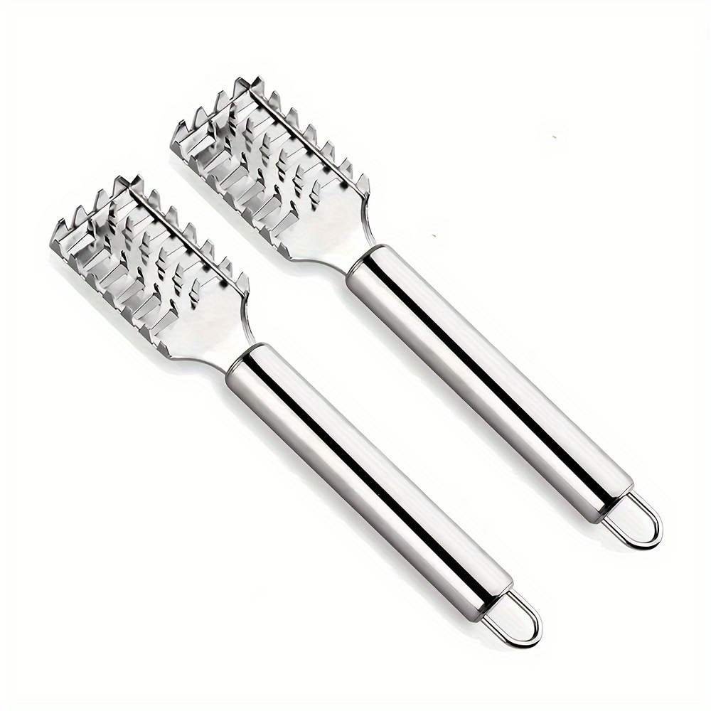 TEMU 2pcs Stainless Scale Scraper Remover, Fish Scales Remover, Fish Scaler Remover, Fast And Scale Removing For Kitchen Fish Cleaning Tools For Restaurants/ Supermarkets/ Food Trucks