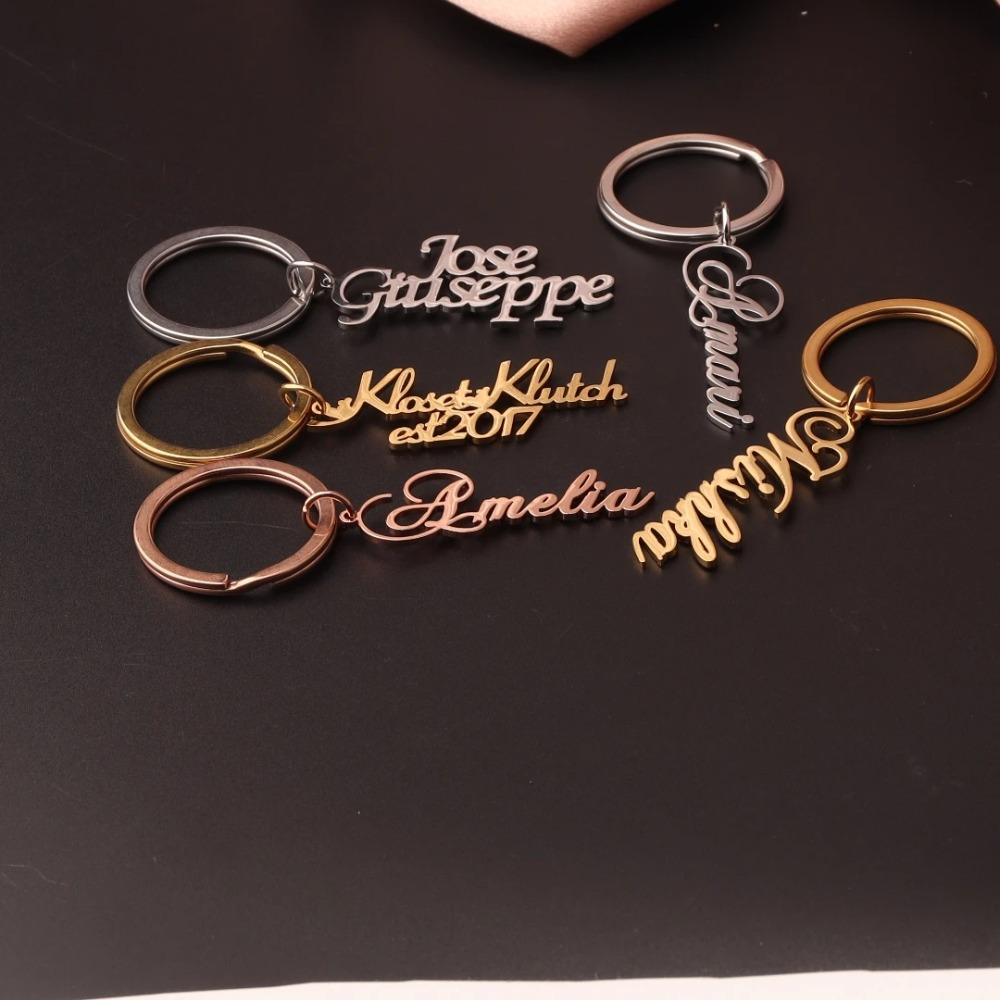 

Engraved Steel Keychain - Personalized Pendant For , For