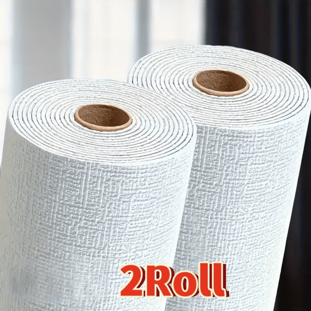 

2 Rolls Luxury Linen Adhesive Wallpaper - Waterproof Self-adhesive Contact Paper With Realistic 3d Texture, Suitable For Living Room, Dining Room And Other Home Decor