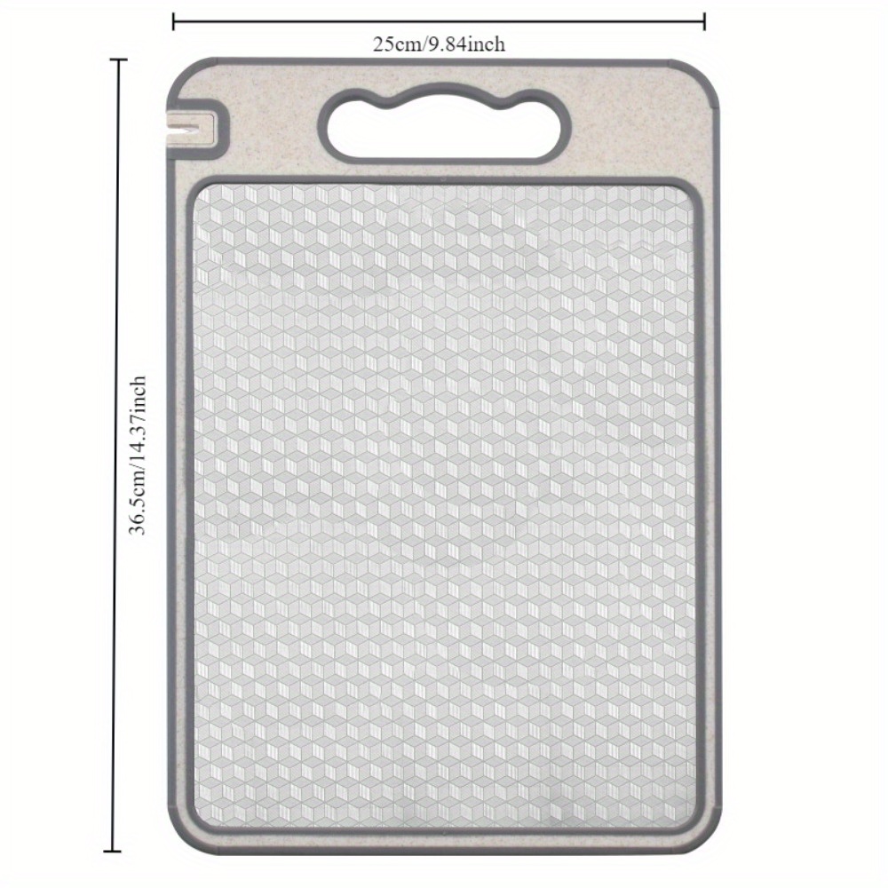 Edelstahl Schneidebrett Doppelseitig – 38x28 Cm, Mit Skala, Rutschfestem Pad & Griff