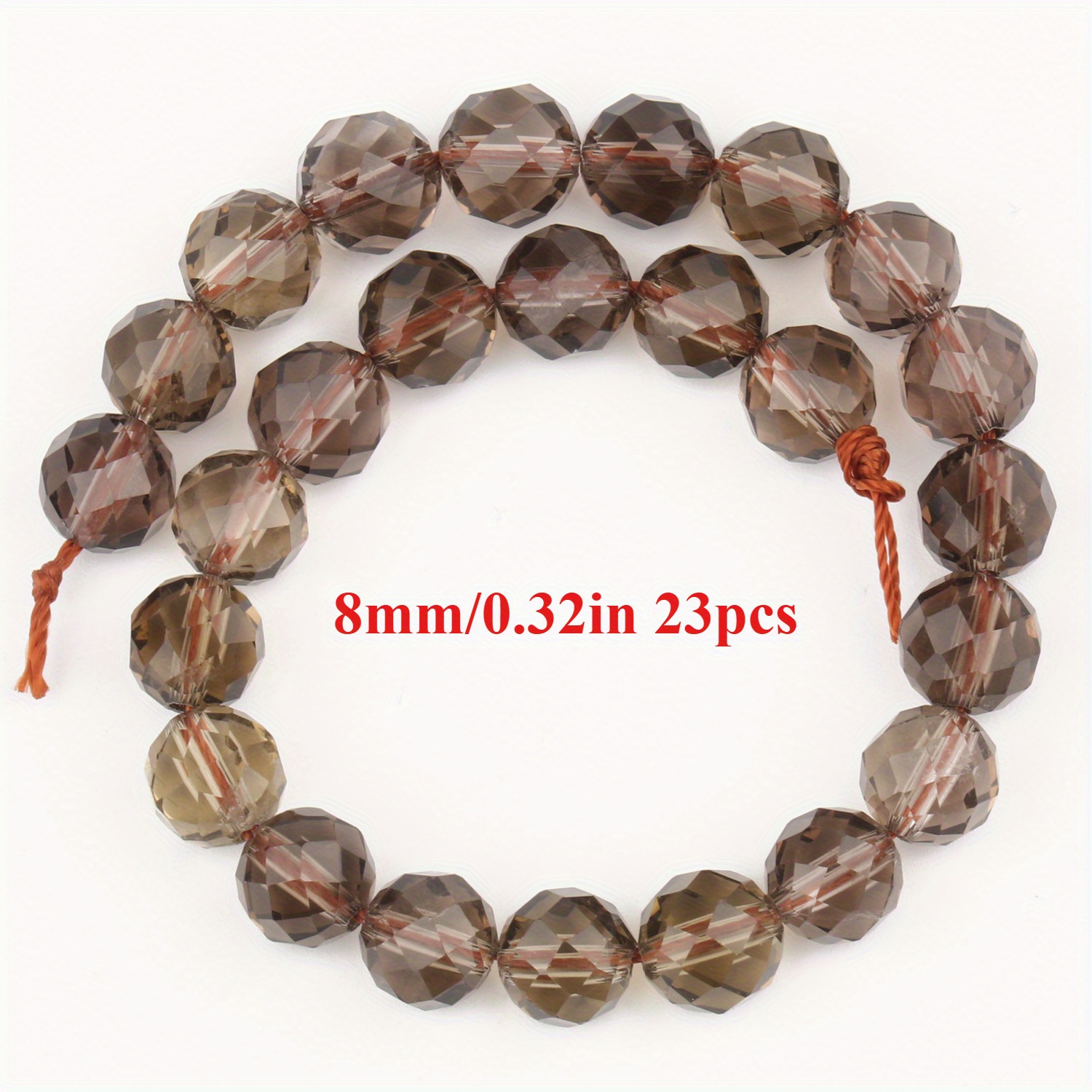 E-shop Echte Rauchquarze, facettierte Steinperlen, lose Abstandshalter-Perlen für Schmuck-DIY, Anhänger, Armband-Zubehör