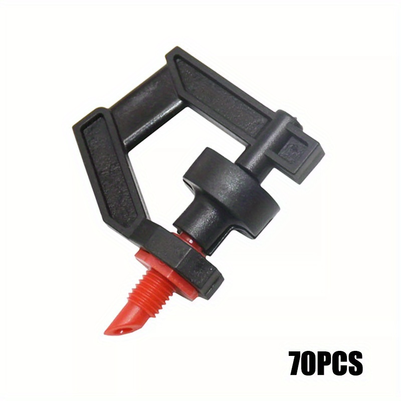 TEMU 70pcs Threaded Rotary Nozzle, Full 360° Micro Sprinkler Irrigation Watering System Black-image-17592775954218