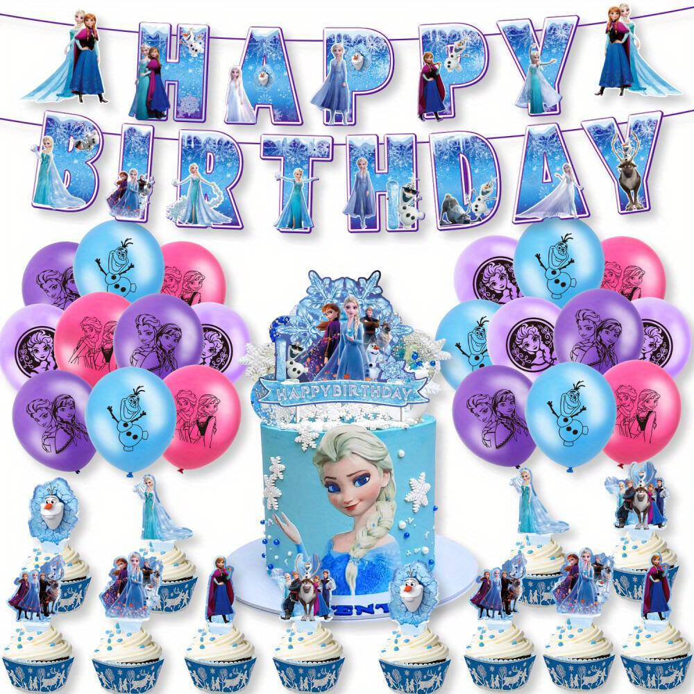 

36pcs de ballons autorisés Frozen Elsa - Ballons imprimés - Gâteau - - des glaces - Décorations , Halloween, , réveillon de , fête de - Fournitures photos - Arrière-plan