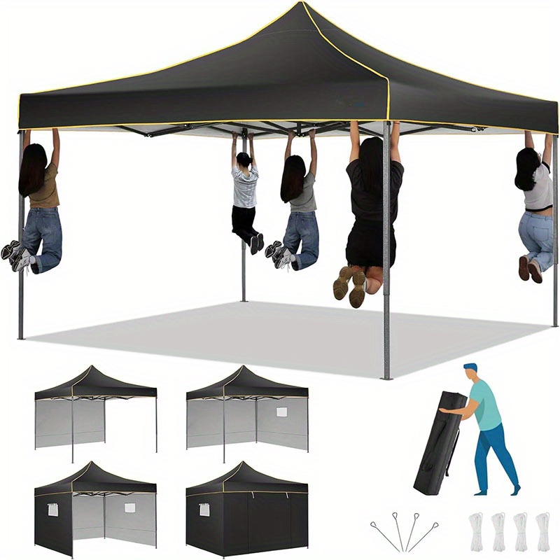 Image of 3×3m Upgrade Pop Up Tent With 4 & Carrying Bag, , Easy To Set Up Suitable For Outdoor Activities, Parties, Backyards, Camping, Halloween, Family Gatherings, Beach