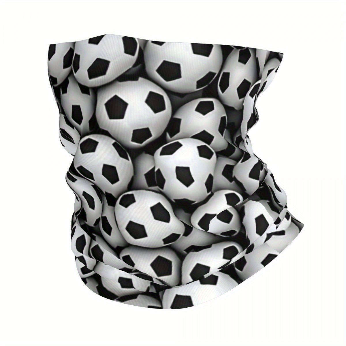 Soccer Pattern Neck Gaiter Printed Balaclava Scarf Multi-functional Bicycle Running Men Women Adult 2d Print Design
