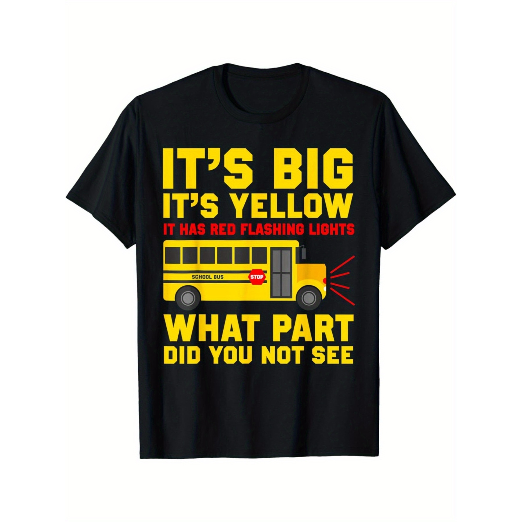 

1cps Bus Driver Letter Style 100% Cotton Men's T-shirt Sporty Clothing Fresh Breathable Printed Pattern Unique