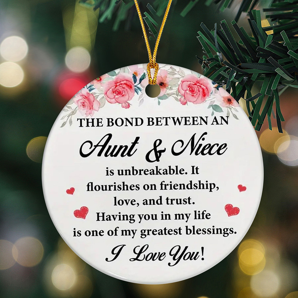 

Aunt & Niece - 1pc For Aunt, Auntie, And Niece Relationship, Christmas Tree Hanging Decoration, , No Or Required