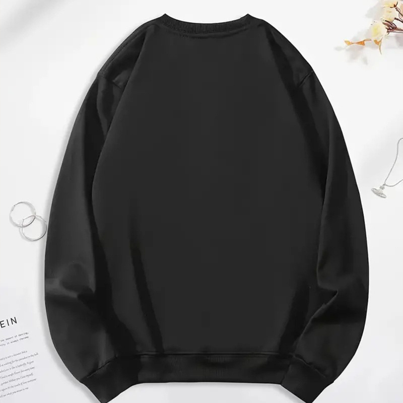 

Women's Casual Pullover Sweatshirt, " Top" Print, Round Neck, Knit Fabric, Polyester, Fashion Hoodie