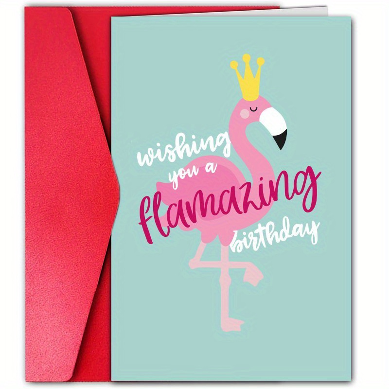 

Flamingo-themed Funny Birthday Card - Perfect Gift For , Family & Friends | Creative & Beautiful Party Invitation