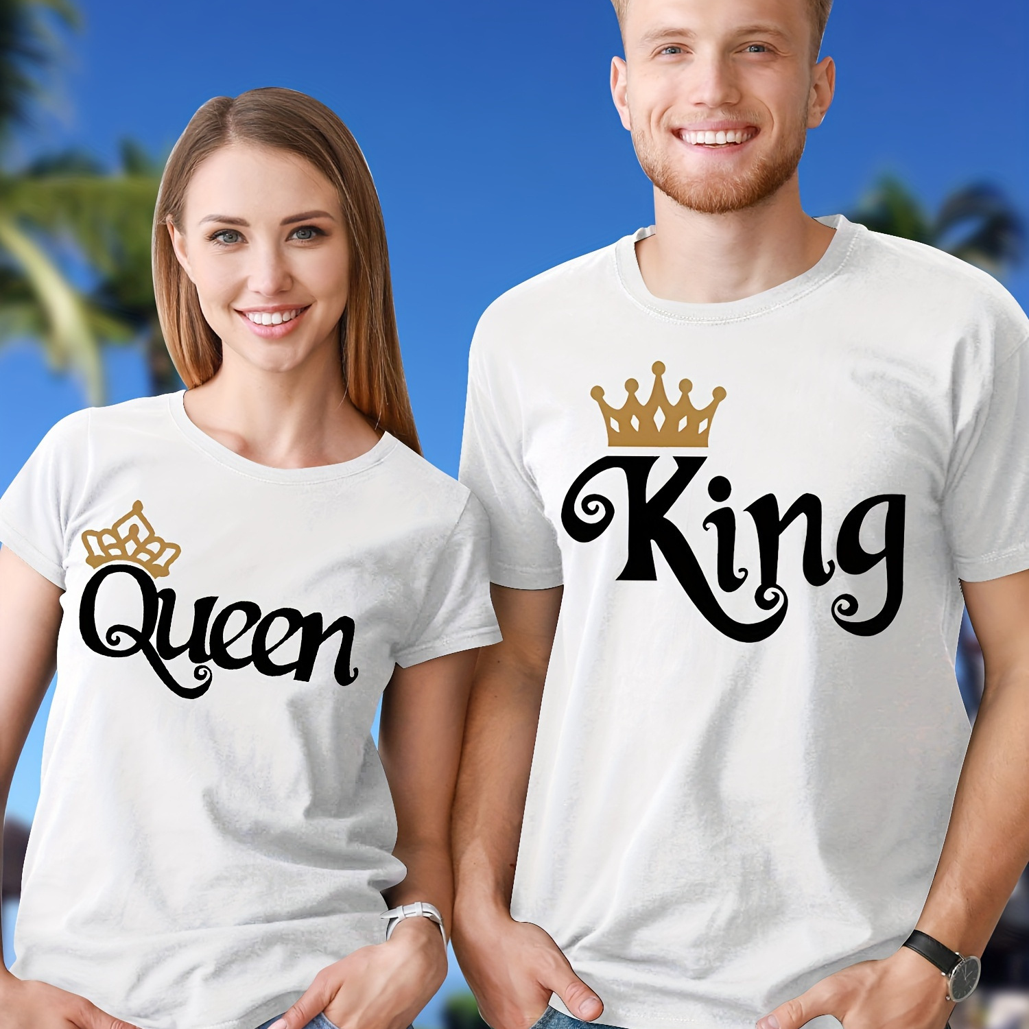 

Couple Matching Shirt Personalized Couple Matching T Shirt For Couple Summer Casual For Boyfriend Girlfriend T Shirts For Boyfriend Girlfriend Couple Gifts Valentine's Day Summer Outfit Unisex