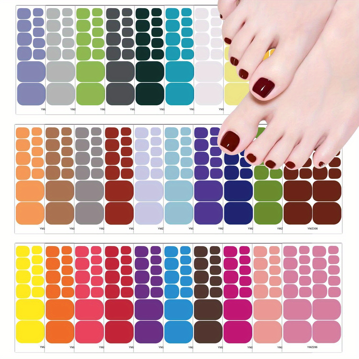 

32 704 Pcs Toenail For Women Art Toe For Polish Strips On Polish For Toenails Gel Strips Strips