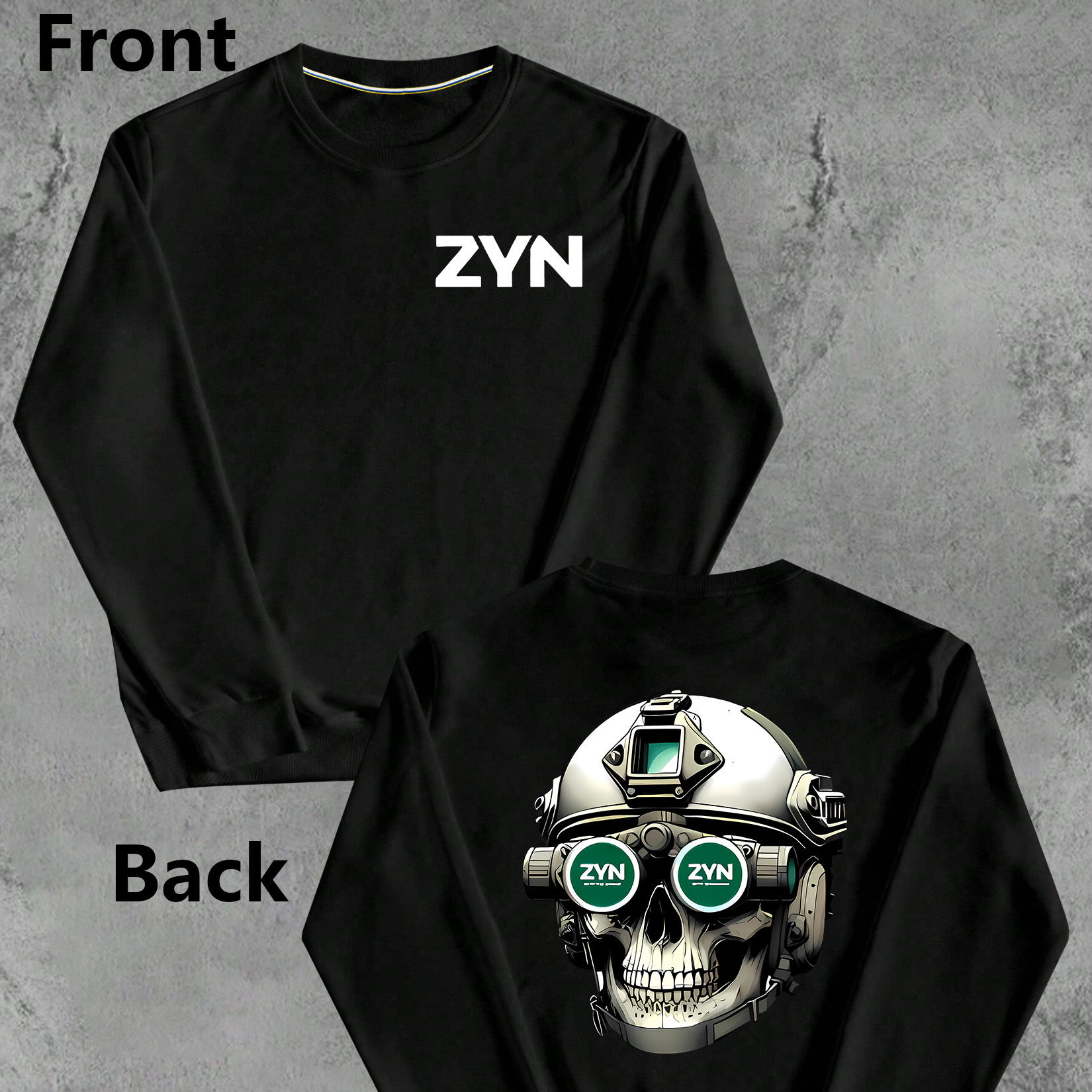 

Zyn Special Forces T-shirt-tactical Zyn -printed Pullover Sweater, Men' Street Style Sweatshirt, Loose Casual Hip Hop Men's And Women's Universal Top