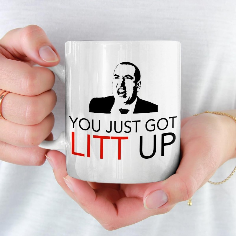 

1pc, You Just Got Litt Up Funny Coffee Mug 11oz, The Tv Show Suits, Perfect Funny Gift For Suits Tv Show Fans, Birthdays Gift For Men Women Mom Friend Coworker,