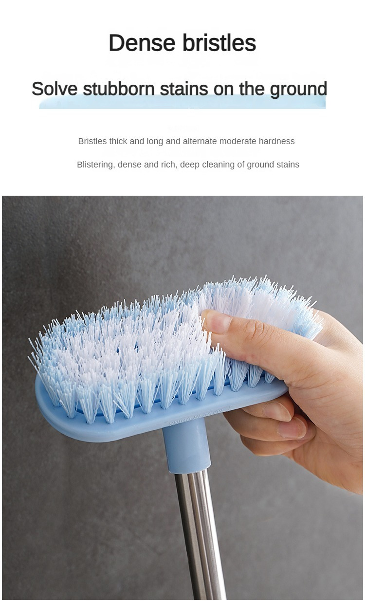 1pc thick bristle floor brush with tail hanging hole 45   for   and drainage ideal for household cleaning of countertops glass floors stain removal dead corners flexible details 3