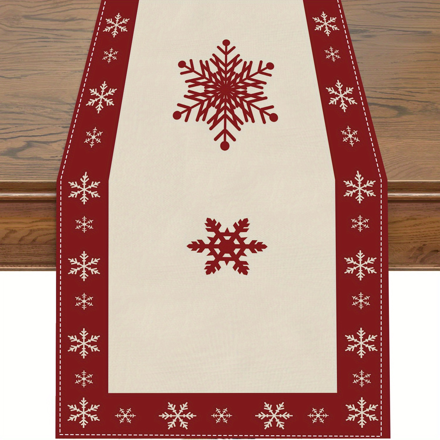 TEMU de Mesa Navideño Festivo - Poliéster Duradero, para Comidas Festivas y Decoraciones Exteriores, Decoración Navideña