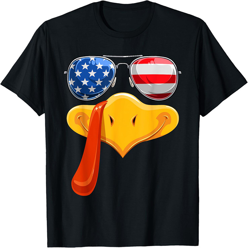 

Flag Sunglasses Fun Thanksgiving Family Outfits T-shirt