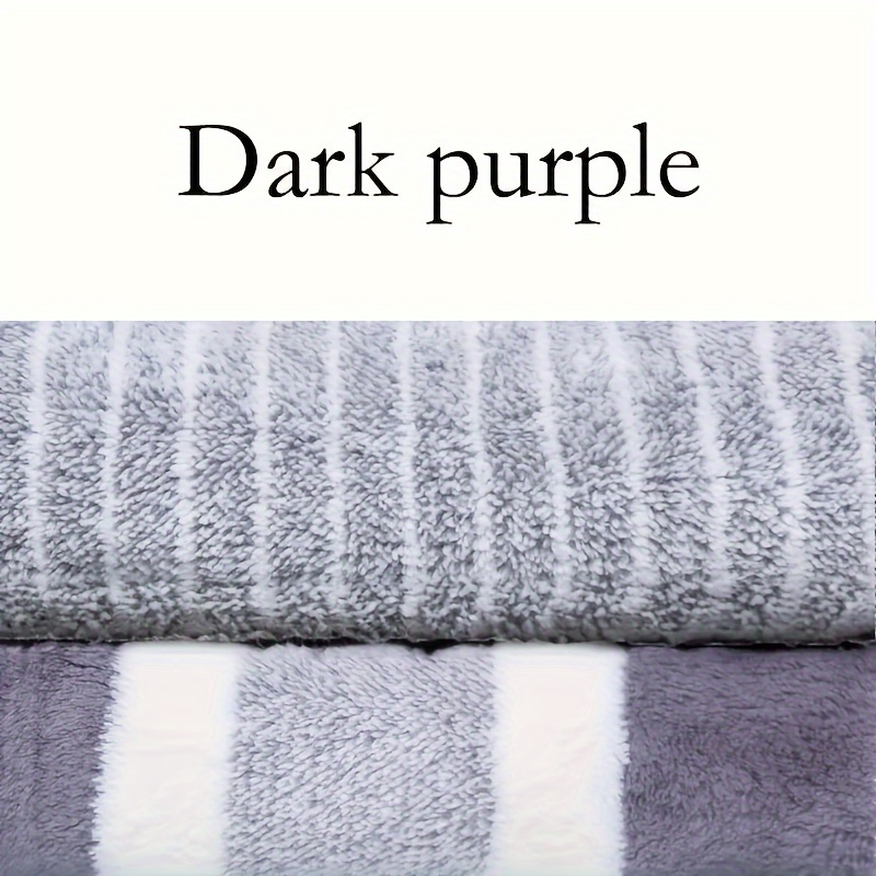 Super Absorbent Quick-Dry Striped Towel, 100% Polyester, Contemporary Style, Oblong Shape, Machine & Hand Washable for Home, Hotel, and Spa Use - Modern Bathroom Essentials