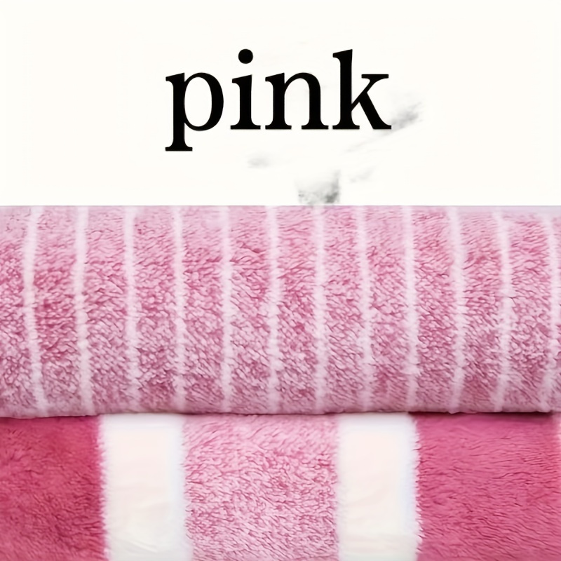 Super Absorbent Quick-Dry Striped Towel, 100% Polyester, Contemporary Style, Oblong Shape, Machine & Hand Washable for Home, Hotel, and Spa Use - Modern Bathroom Essentials