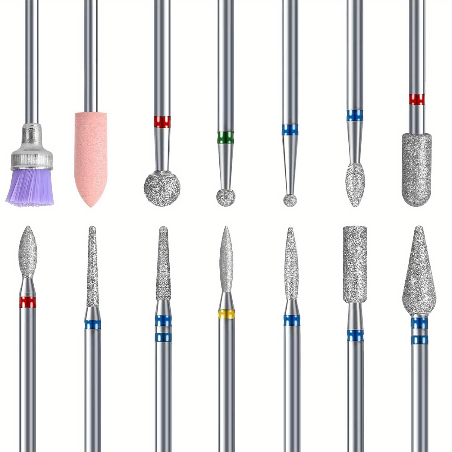 

14pcs Nail Drill Bits, 3/32" Cuticle Clean Nail Bit For Electric Nail File Machine, Suitable For Acrylic Manicure Pedicure Cuticle Gel Polishing, Nail Salon Supply