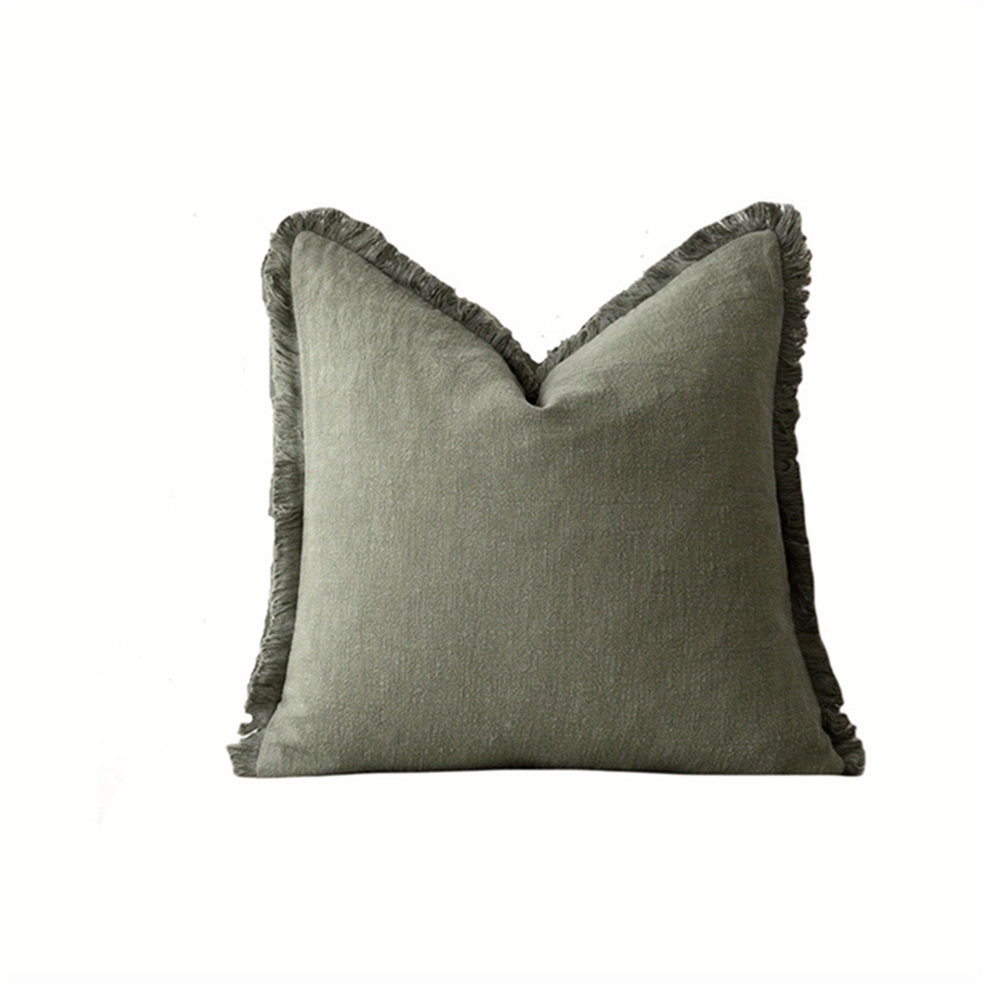 

Farmhouse Pillow Covers Classic Tassel Trim Cushion Covers Rustic Pillow Cases For Sofa, Couch, Bed