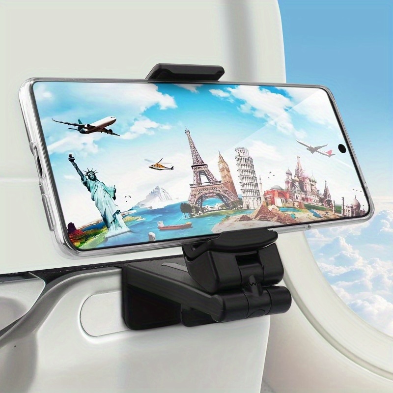 

Universal In Flight Airplane Phone Holder Mount. Hands Free Viewing With Multi- Dual . Pocket Size Must Have Airplane Travel Essential Accessory For Flying