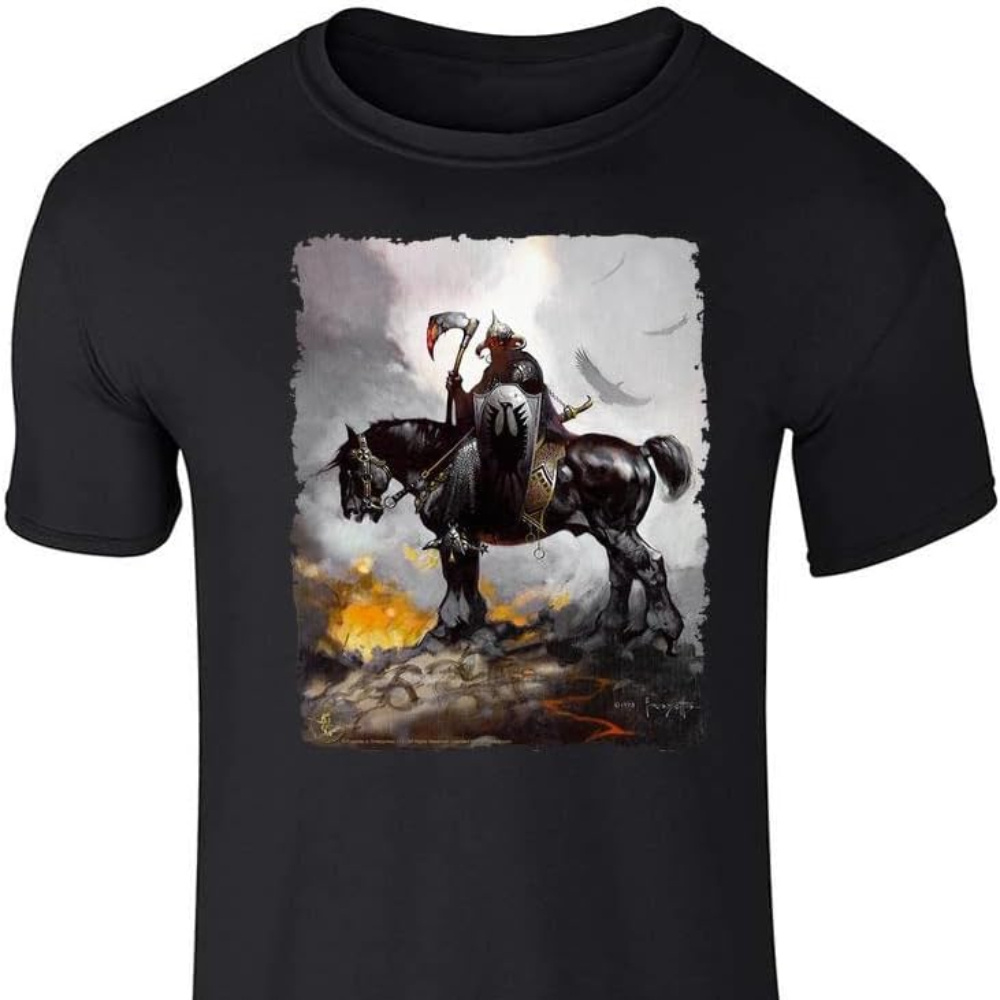 

Death By Frank Frazetta Art Horror Graphic Tee T-shirt For Men