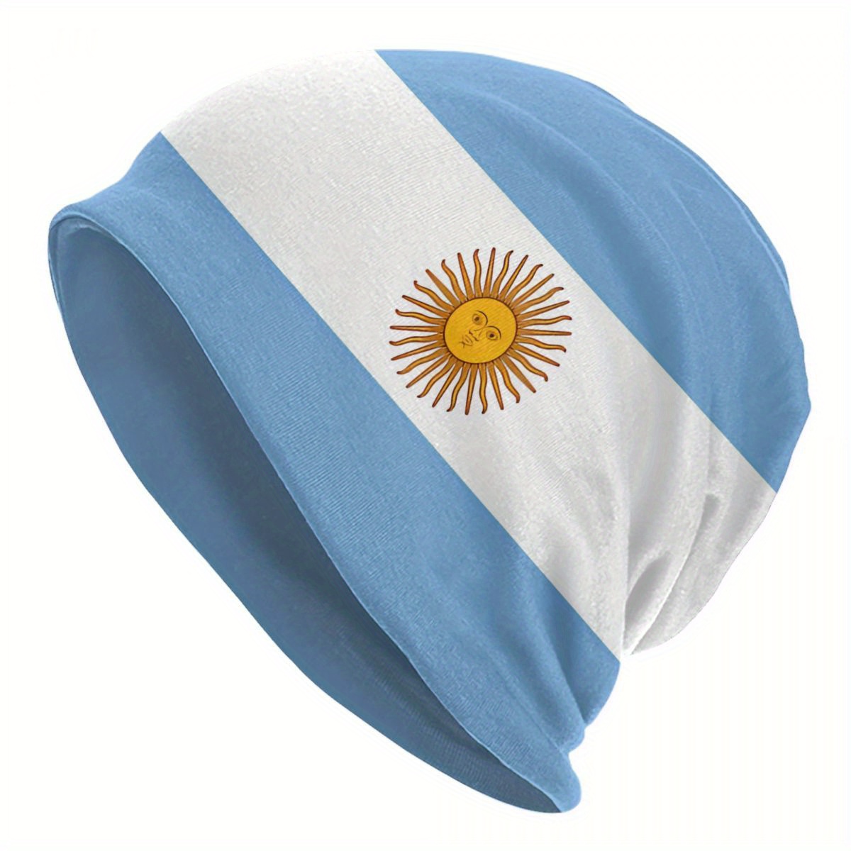 TEMU Cappello tipo senza tesa con motivo a bandiera, stile , da , tipo skull cap, sportivo, in fibra di poliestere, con stampa 2D