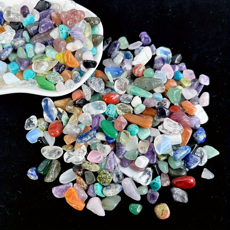 

1kg Of Mixed Crystal In Colors, Polished Natural Stones For Aquatic Decoration, Aquarium Filler, Pot Decoration, Jewelry Making, And Wish Bottles - Suitable For Fish.