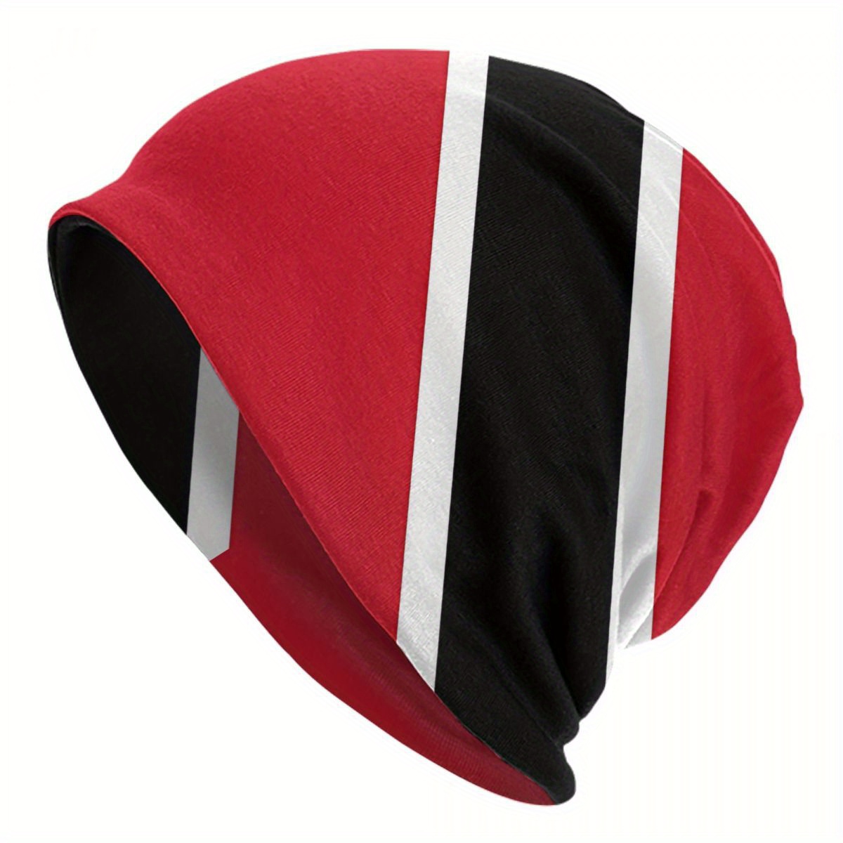 TEMU Cappello senza tesa con motivo a bandiera da , turbante da , cappello sportivo in fibra di poliestere con stampa 2D