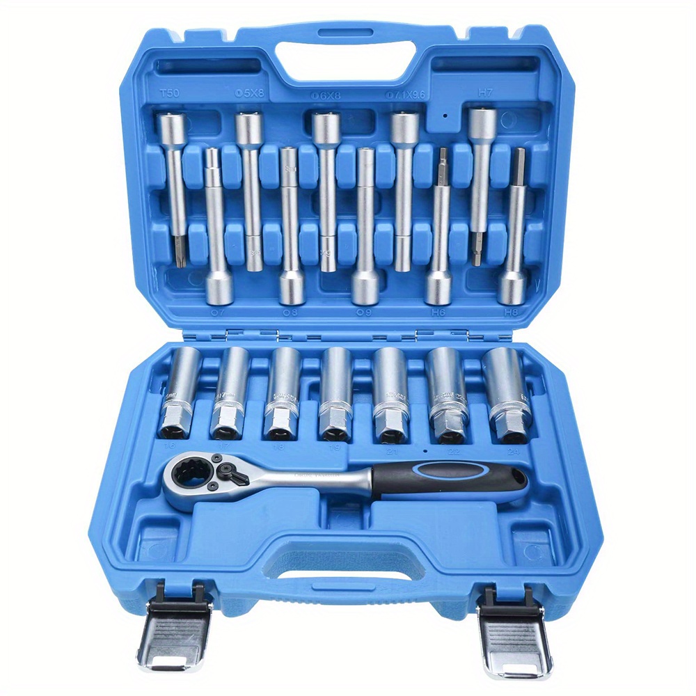 

Camecho 18pcs Steering Suspension Strut Nut Removal Tool Set Socket Kit, Suspension Strut Spreader Tool (18pcs Suspension Tool)