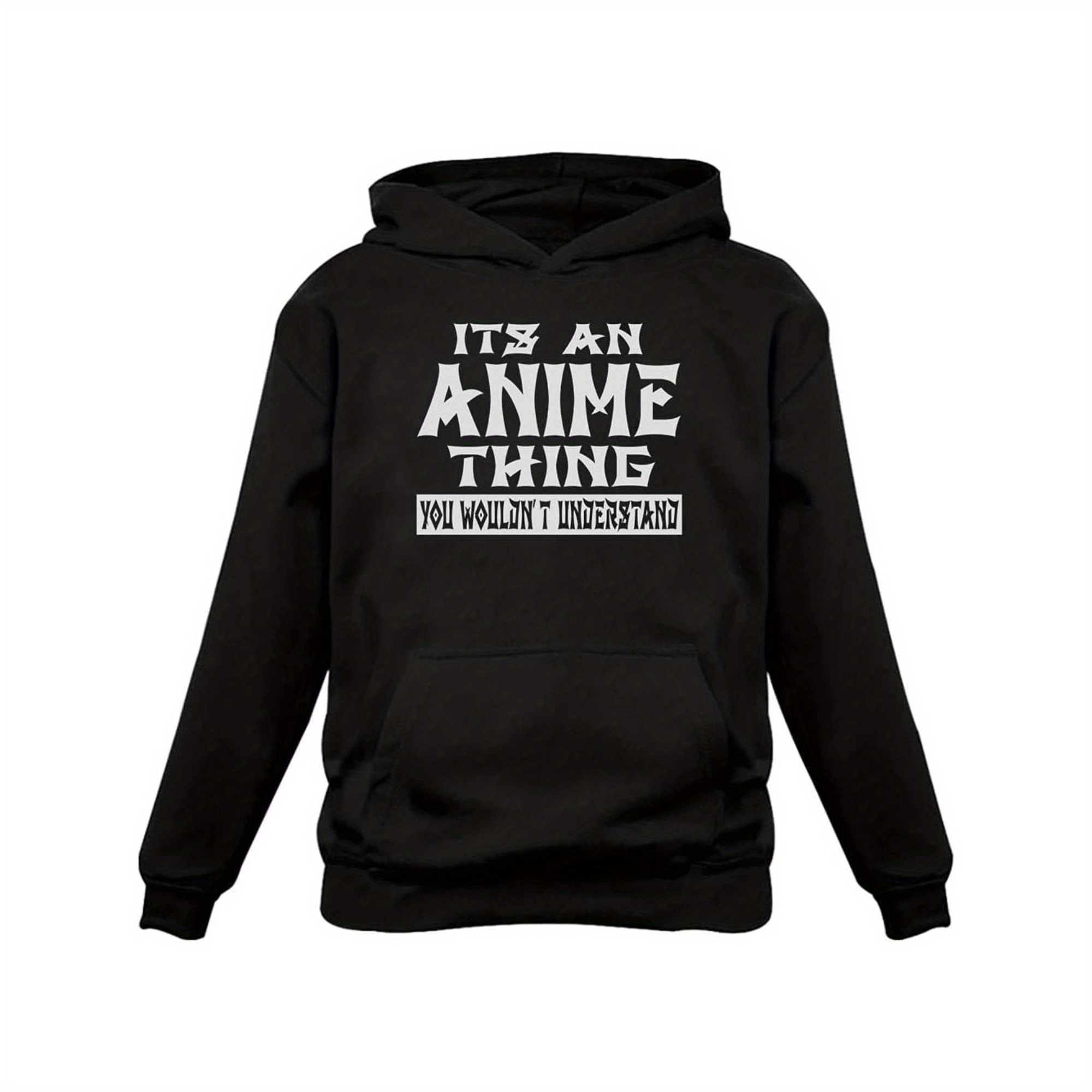 

Anime Hoodie Gift, Unisex, Novelty Unisex Sweatshirt Pullover, Black