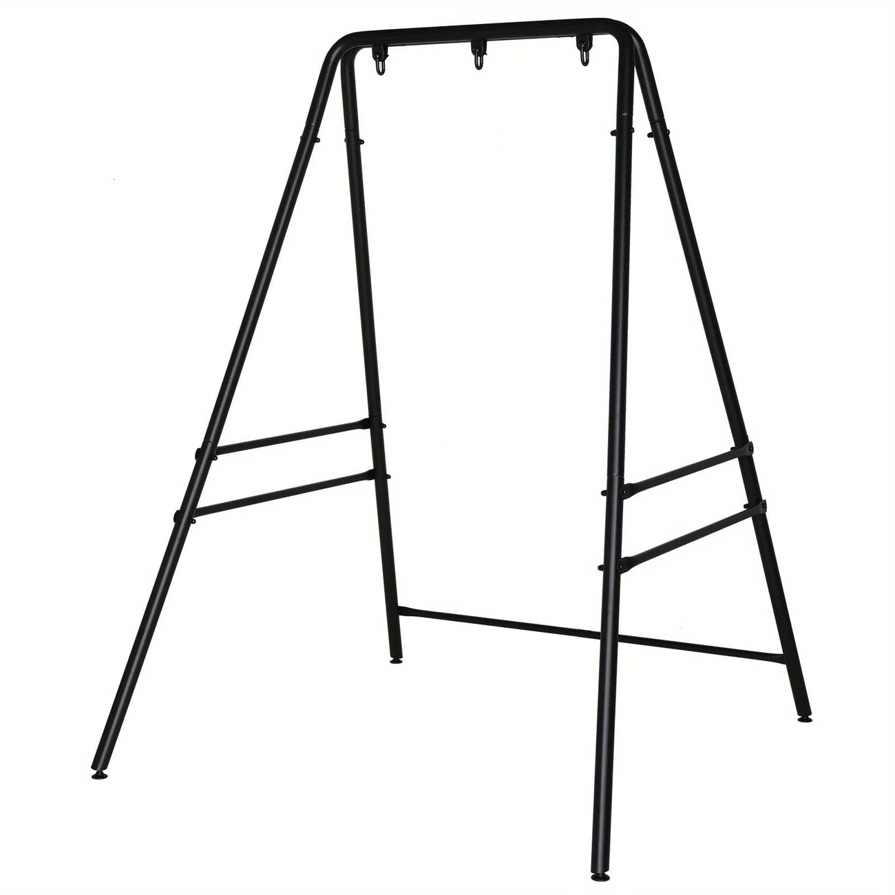 metal hammock chair stand heavy duty hanging chair stand porch swing frame black for outdoor indoor details 4