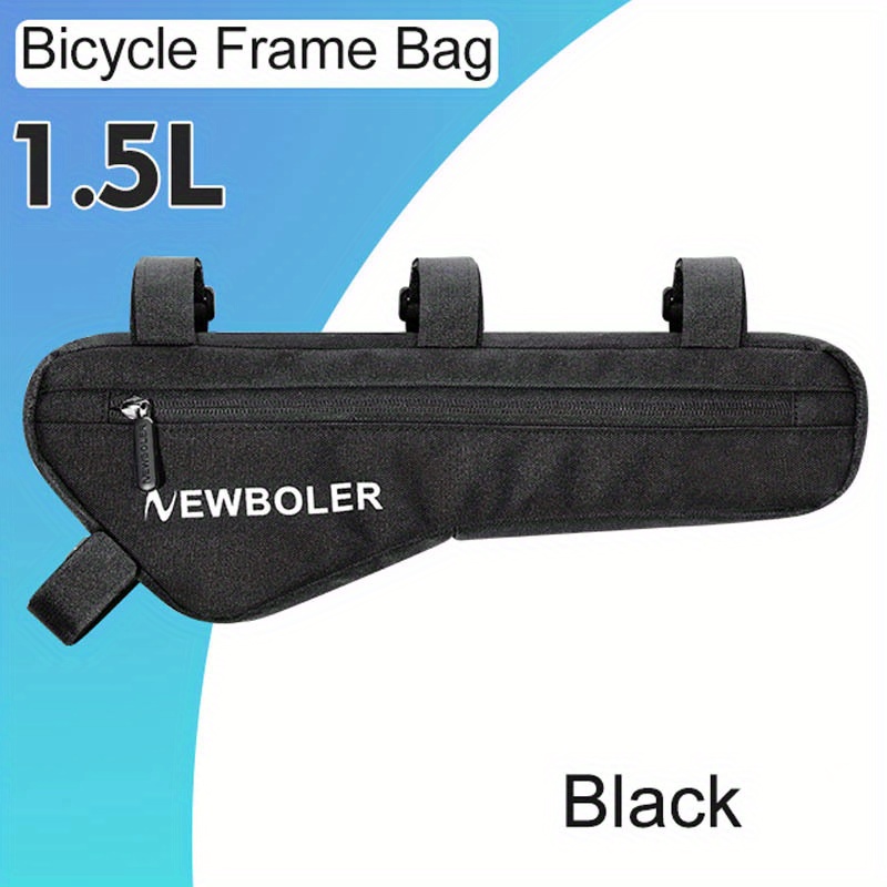 TEMU Borsa NEWBOLER per Tubo Obblungo Bicicletta - Non Ostruisce la Borraccia - per Ciclismo Esterno, Mountain Bike e Accessori per Borse da