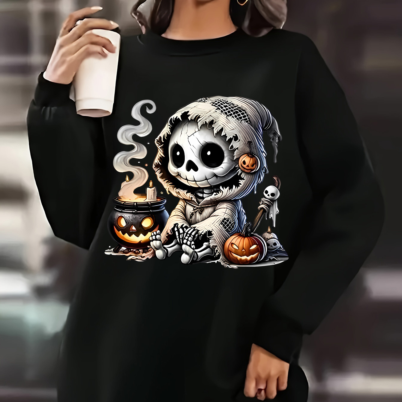 

Sweatshirt Dress, Casual Crew Neck Long Sleeve Dress For Fall & Winter, Women's Clothing