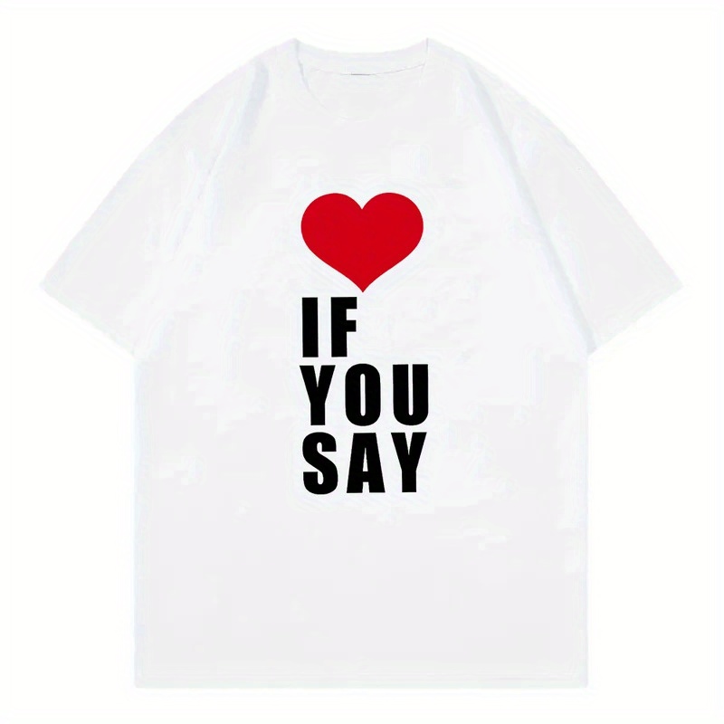 

Romance Kpop T Shirt Love Say Men Clothing T-shirt Unisex High Quality Casual Cotton Tees Shirts