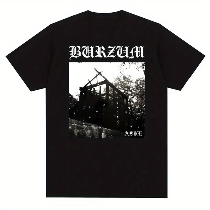 

Vintage Metal Band Burzums Album Cover Print Music T Shirt Men Women Fashion Casual Short Sleeve Plus Size T Shirt Unisex 70262