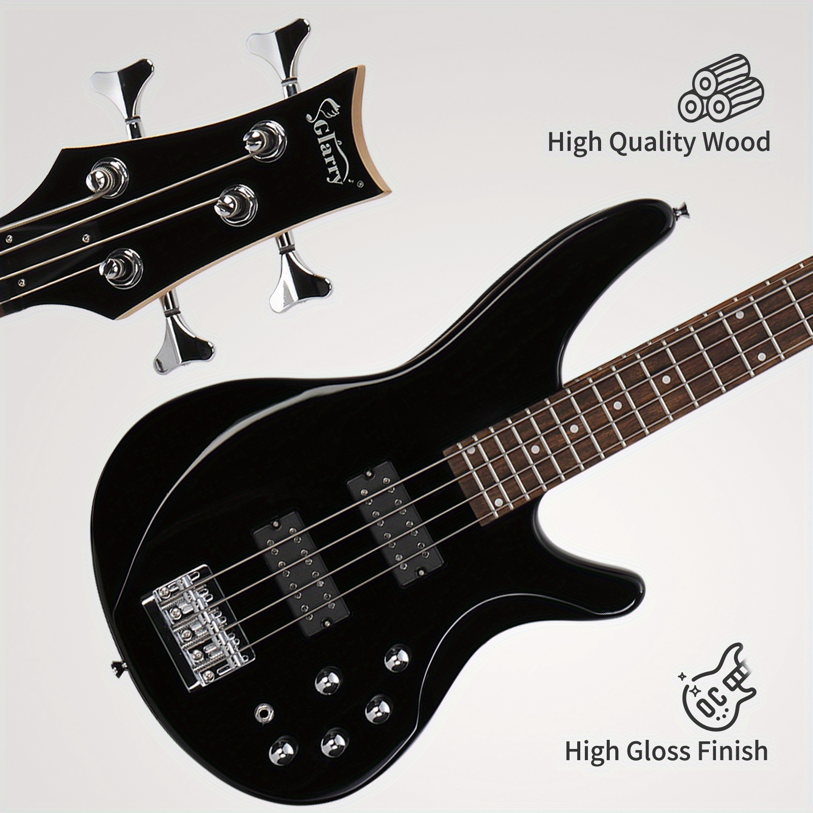 44 Inch GIB 4 String H-H Pickup Laurel Wood Fingerboard Electric... product image 3