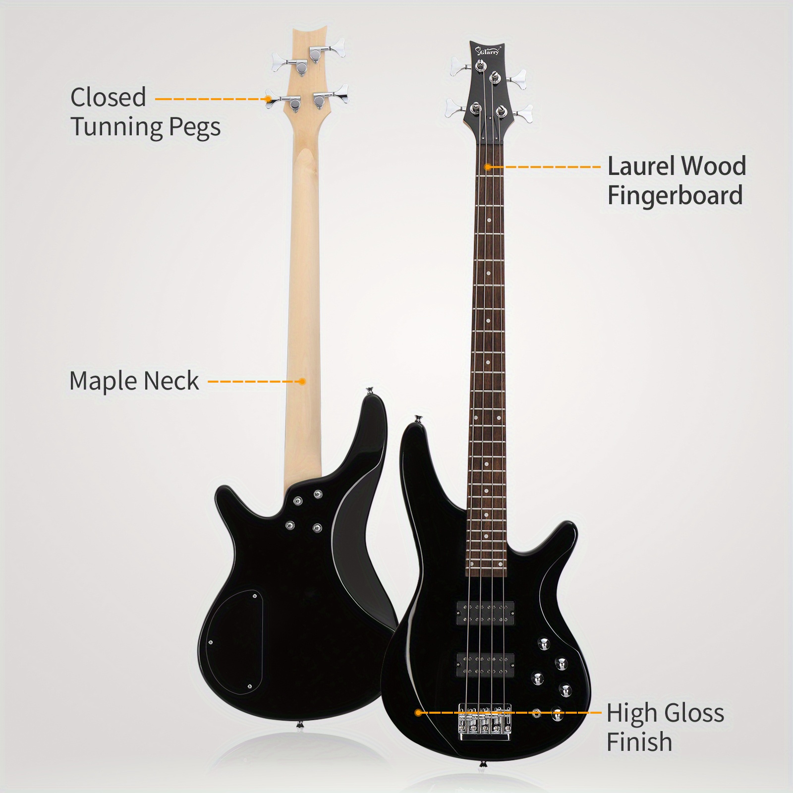 44 Inch GIB 4 String H-H Pickup Laurel Wood Fingerboard Electric... product image 5