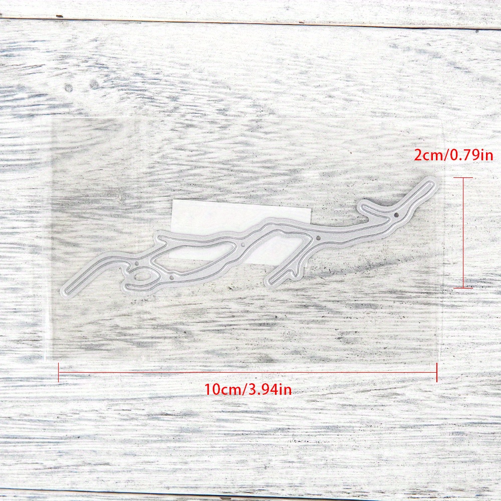 1pc Autumn Dry Branches Die Cut, 3.94*0.79 Inch, Crafting Tool For Diy , Card Making, Photo Album, Holiday & Thank You Cards, Art Supplies