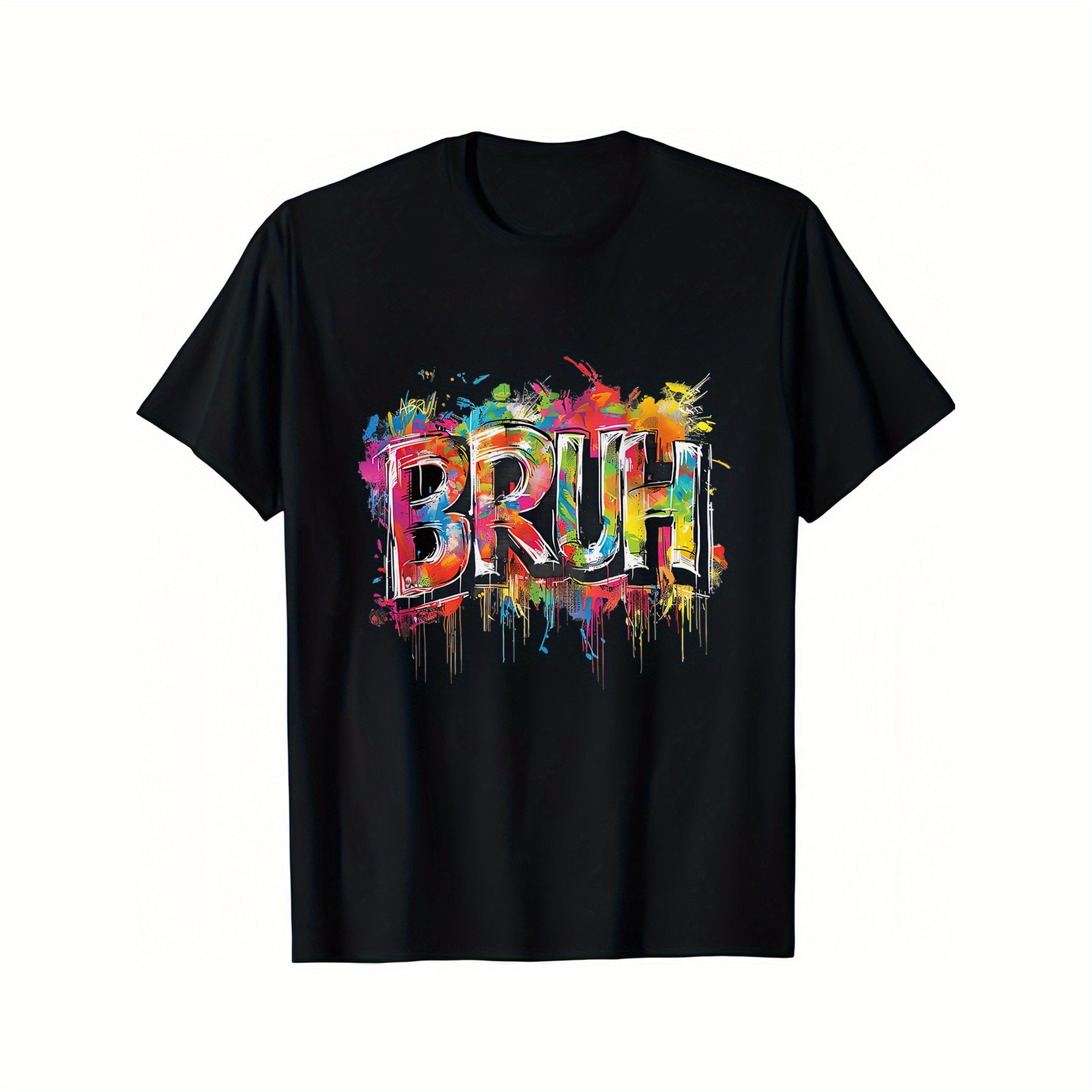 

Boy's T-shirt, Bruh In Sleek Style Youth Tees Casual Short Sleeve Crew Neck Top Summer Clothing