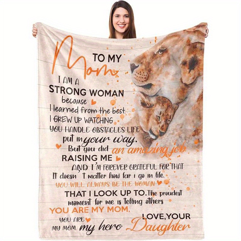 

Mom Blanket, Gifts From Daughter, Gift For Mom, Birthday Gifts For Mom - Throw Blanket For Mom Presents