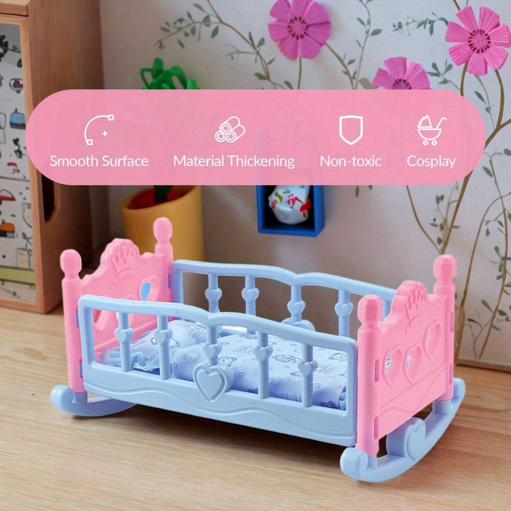 

Pink & - Heart-shaped Railings, , Non-toxic Plastic - Dolls | Cute Bedroom , Nursery | Bed Design|safe Doll Furniture