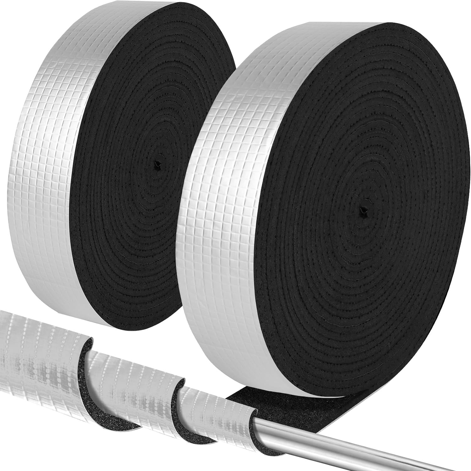 

Self-adhesive Pipe Insulation Wrap, 2" X 32.8ft - Outdoor Foam & Foil Tape For Winter Protection